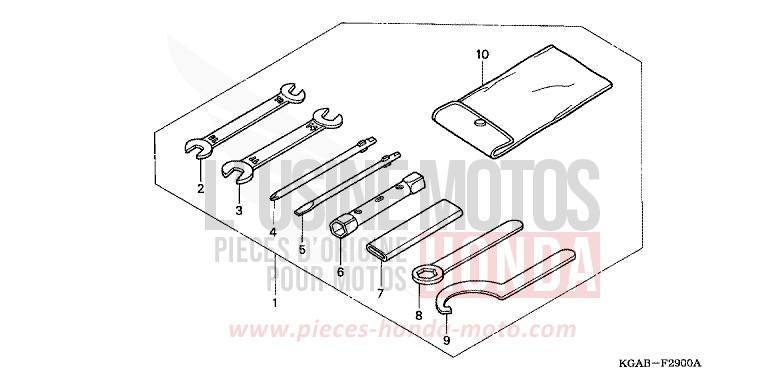 TOOLS for CG125 TITAN ES FORCE SILVER METALLIC (NH411) from 2004